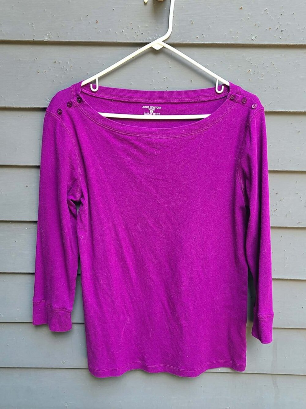 Jones of NY Long Sleeve Purple Tee size Large
